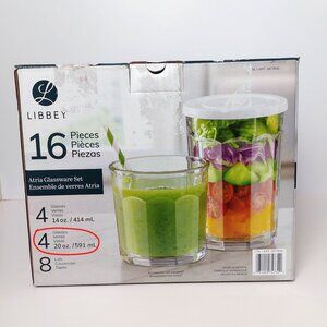 BRAND NEW 4x (Four) 21-oz Working Glasses with Lids